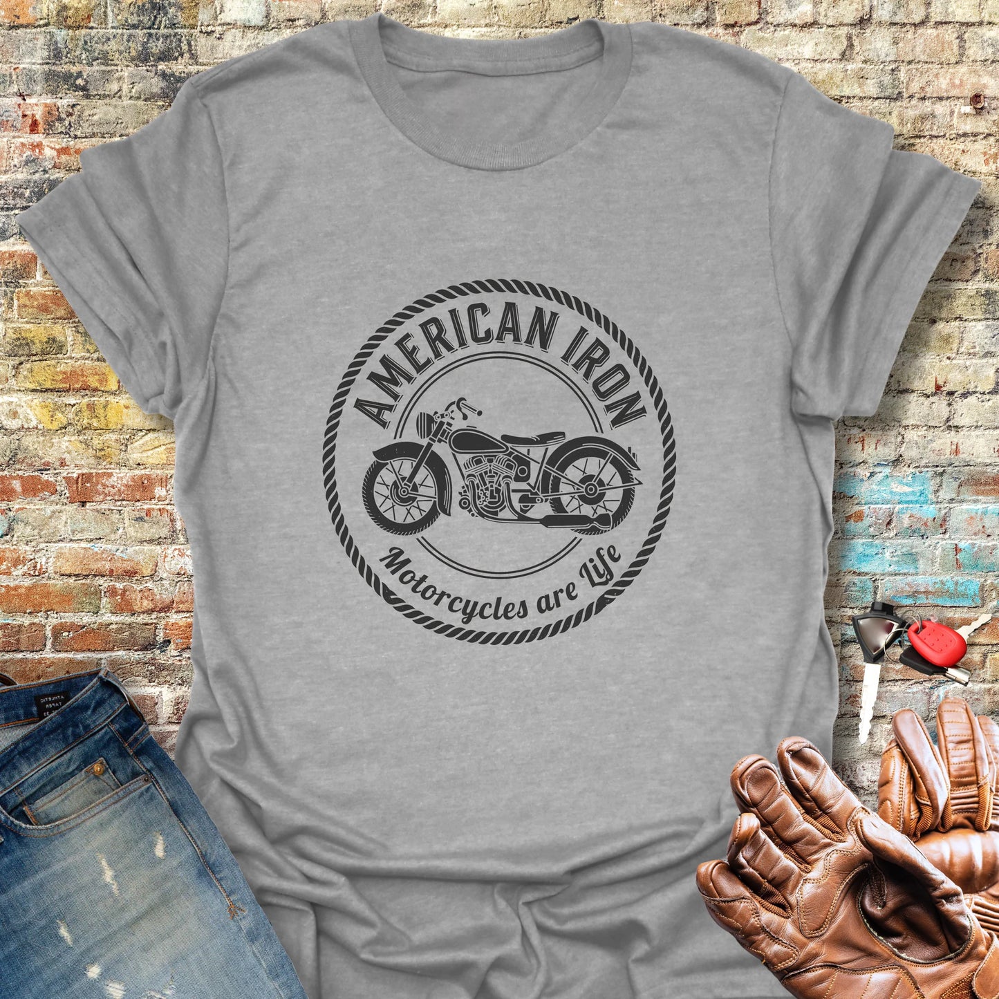 American Iron T-Shirt - Sport Grey