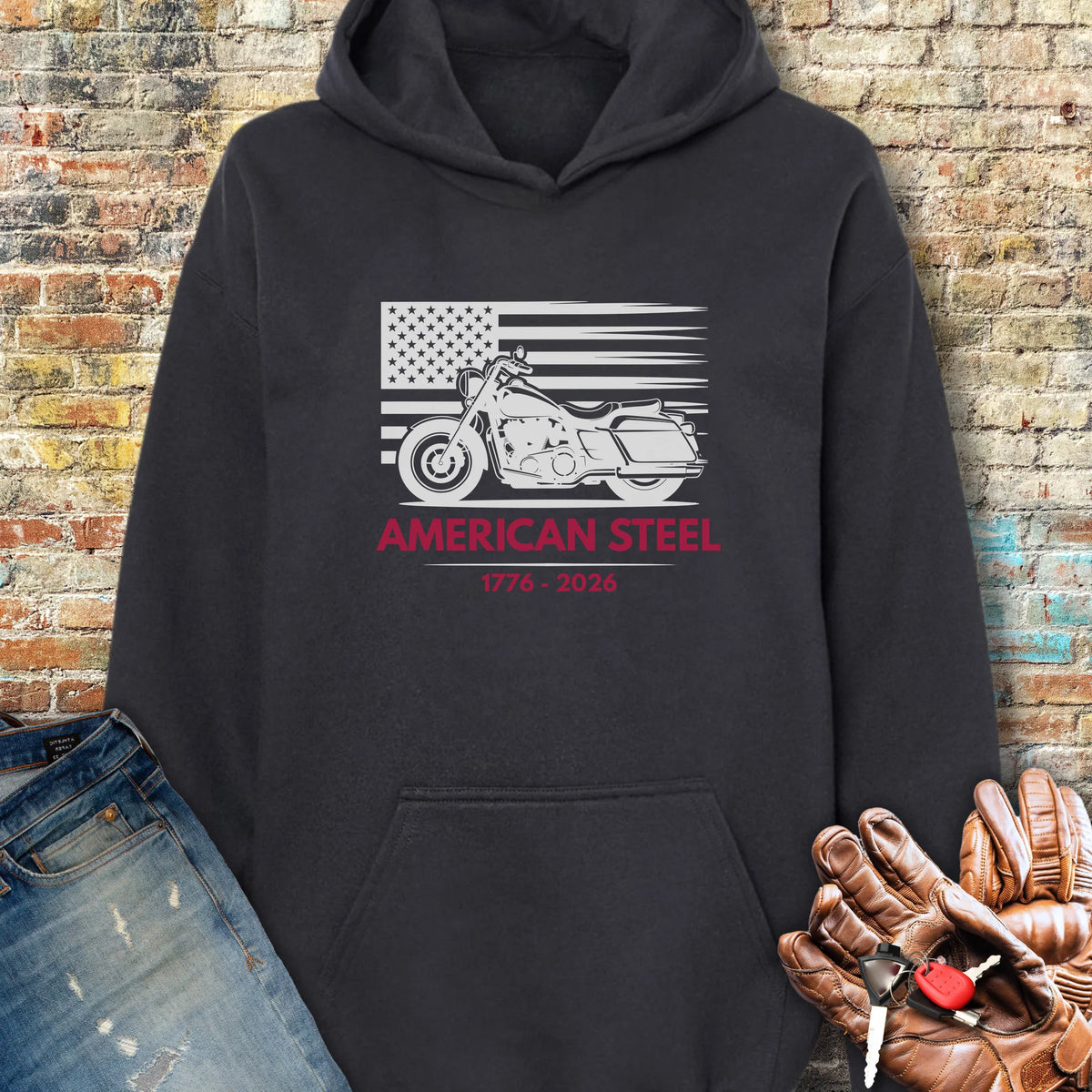 American Steel 250th Hoodie - Black