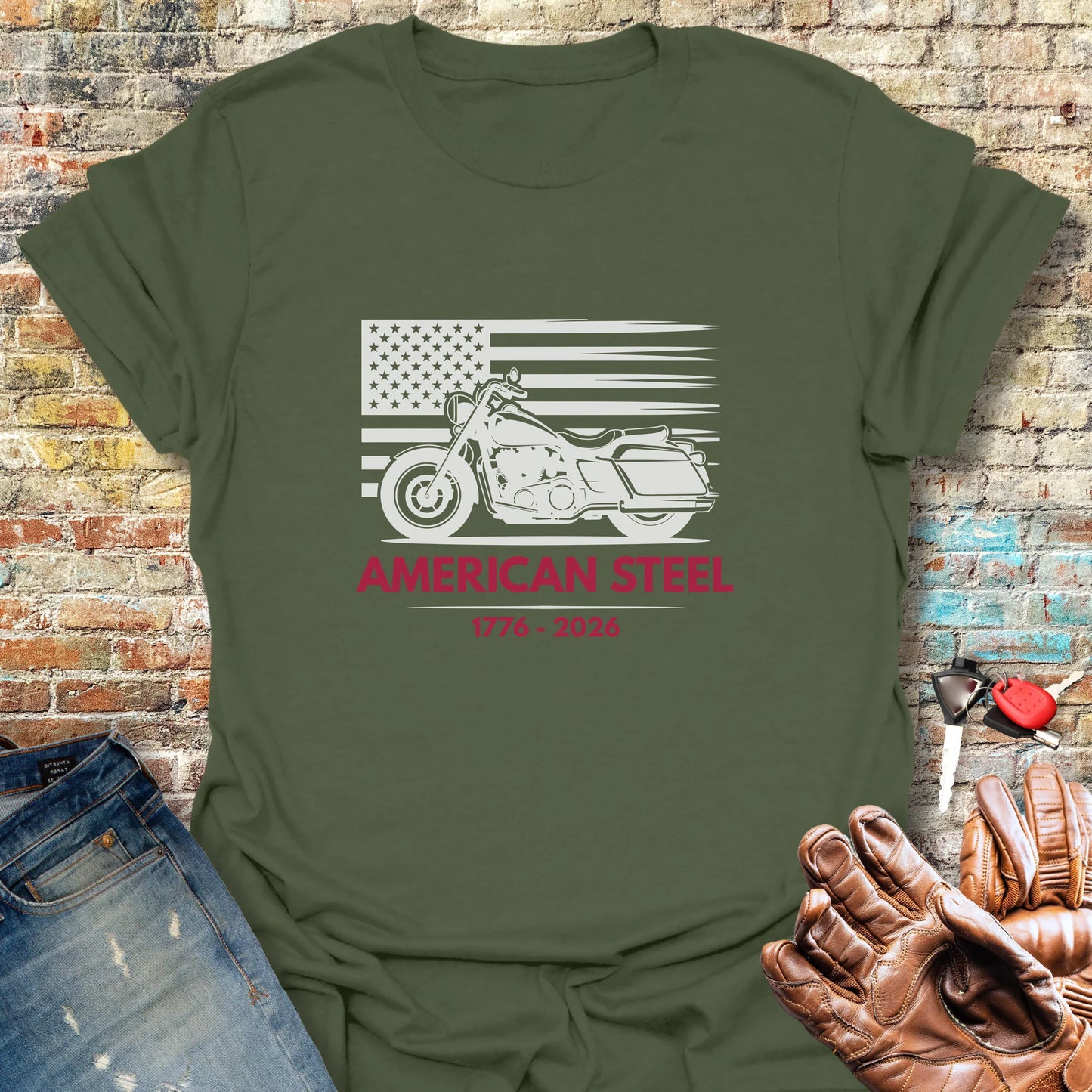 American Steel 250th T-Shirt - Military Green