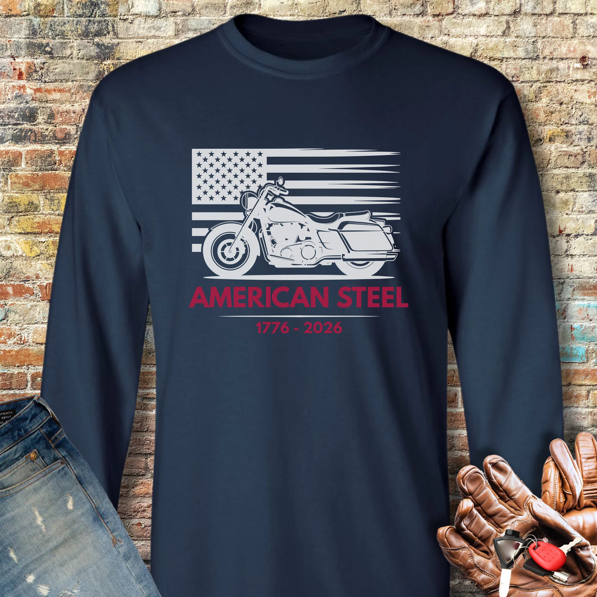 American Steel 250th Long Sleeve T-Shirt - Navy