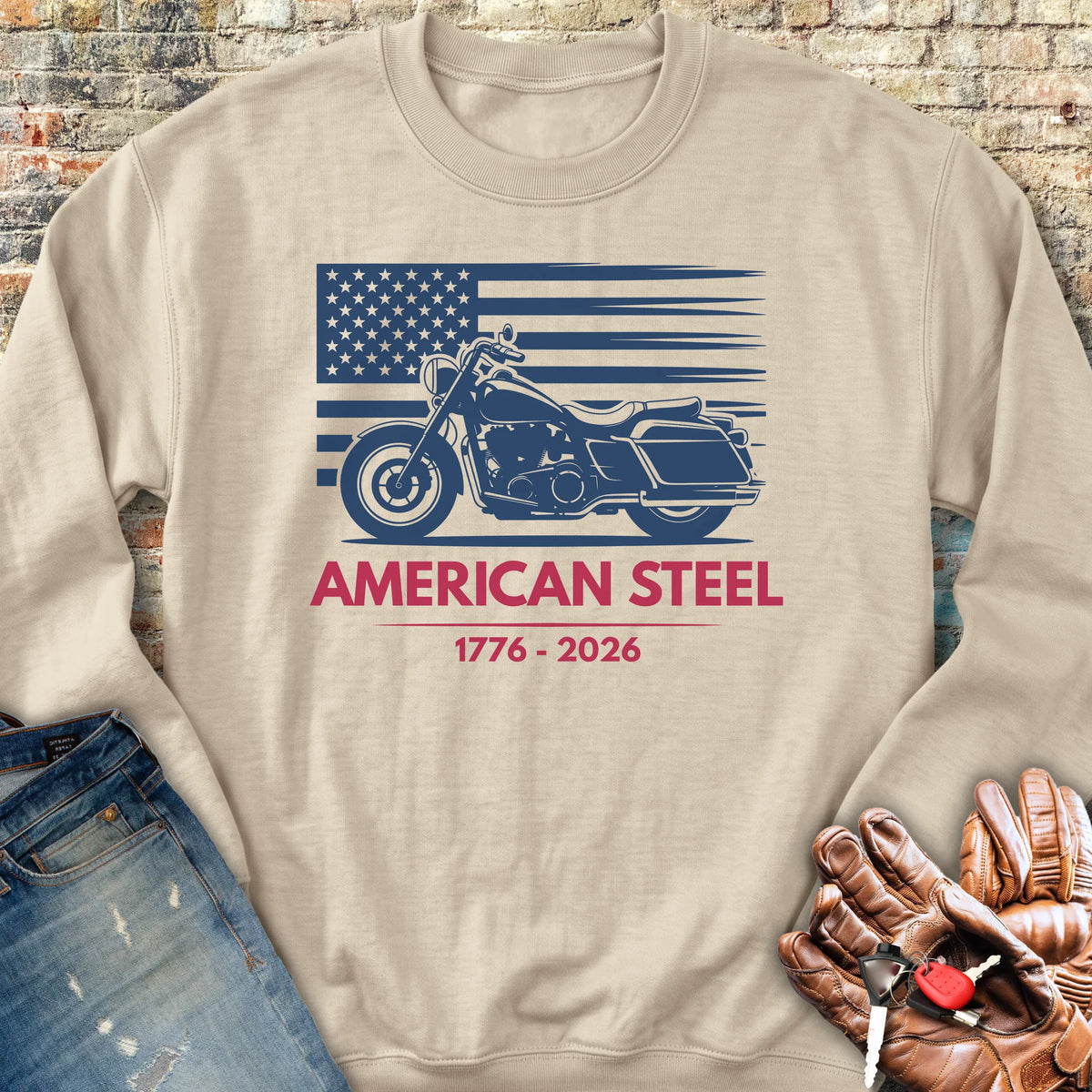 American Steel 250th Sweatshirt - Sand