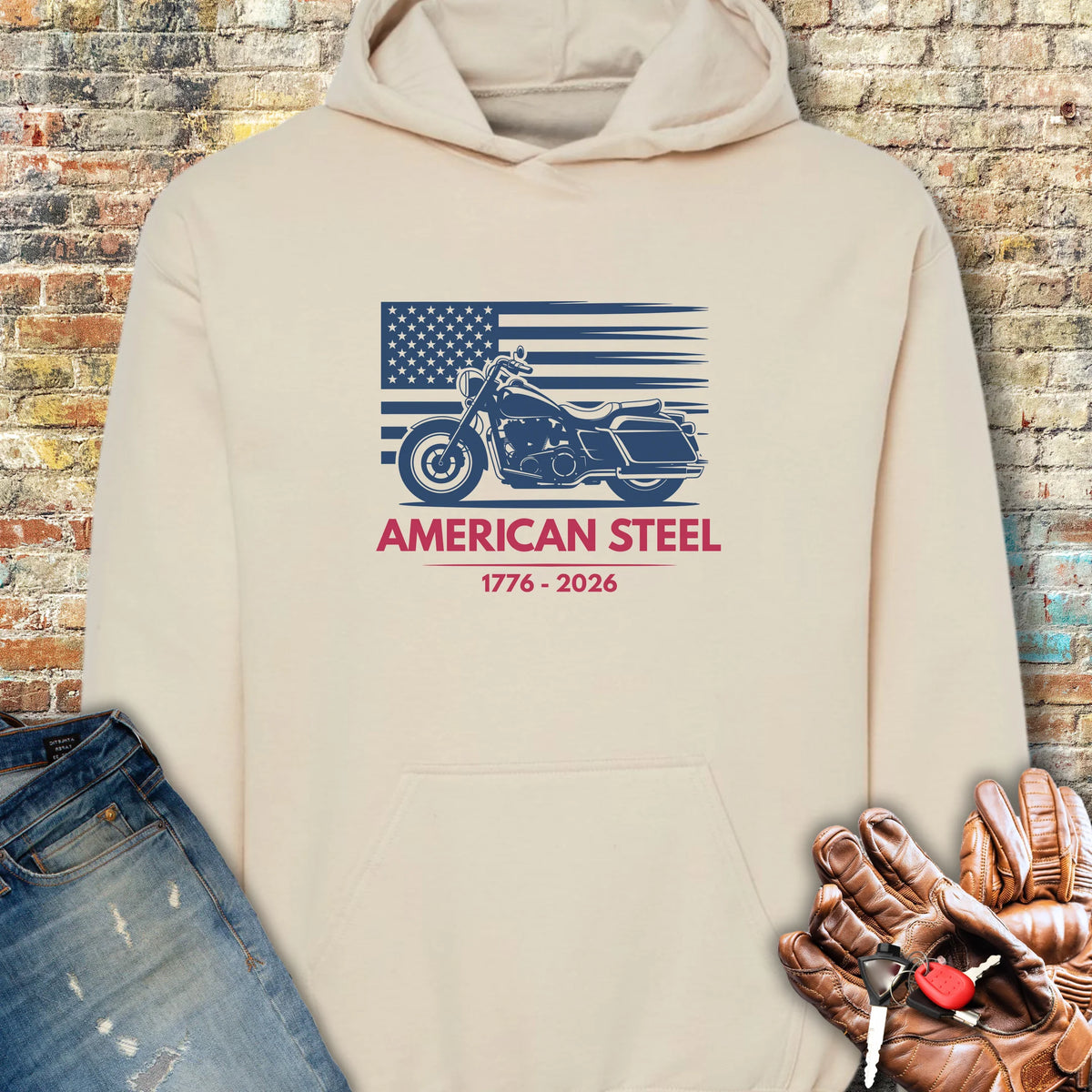 American Steel 250th Hoodie - Sand