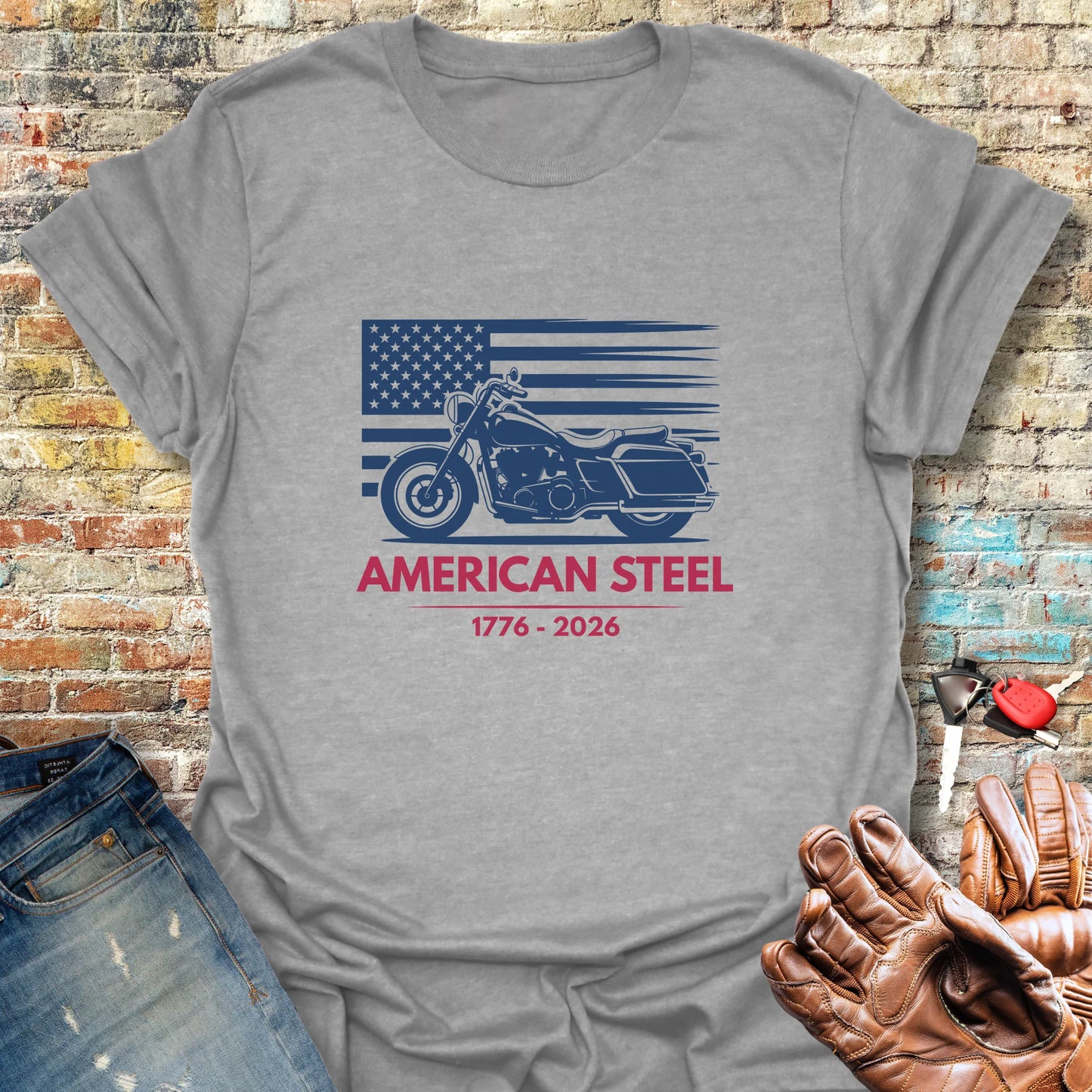 American Steel 250th T-Shirt - Sport Grey