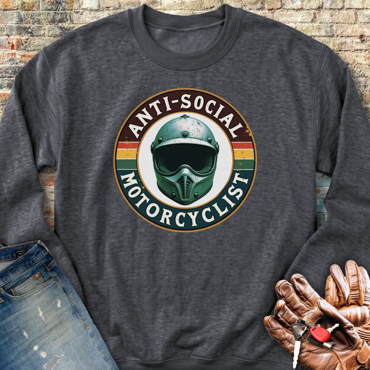 Anti-Social Sweatshirt - Dark Heather