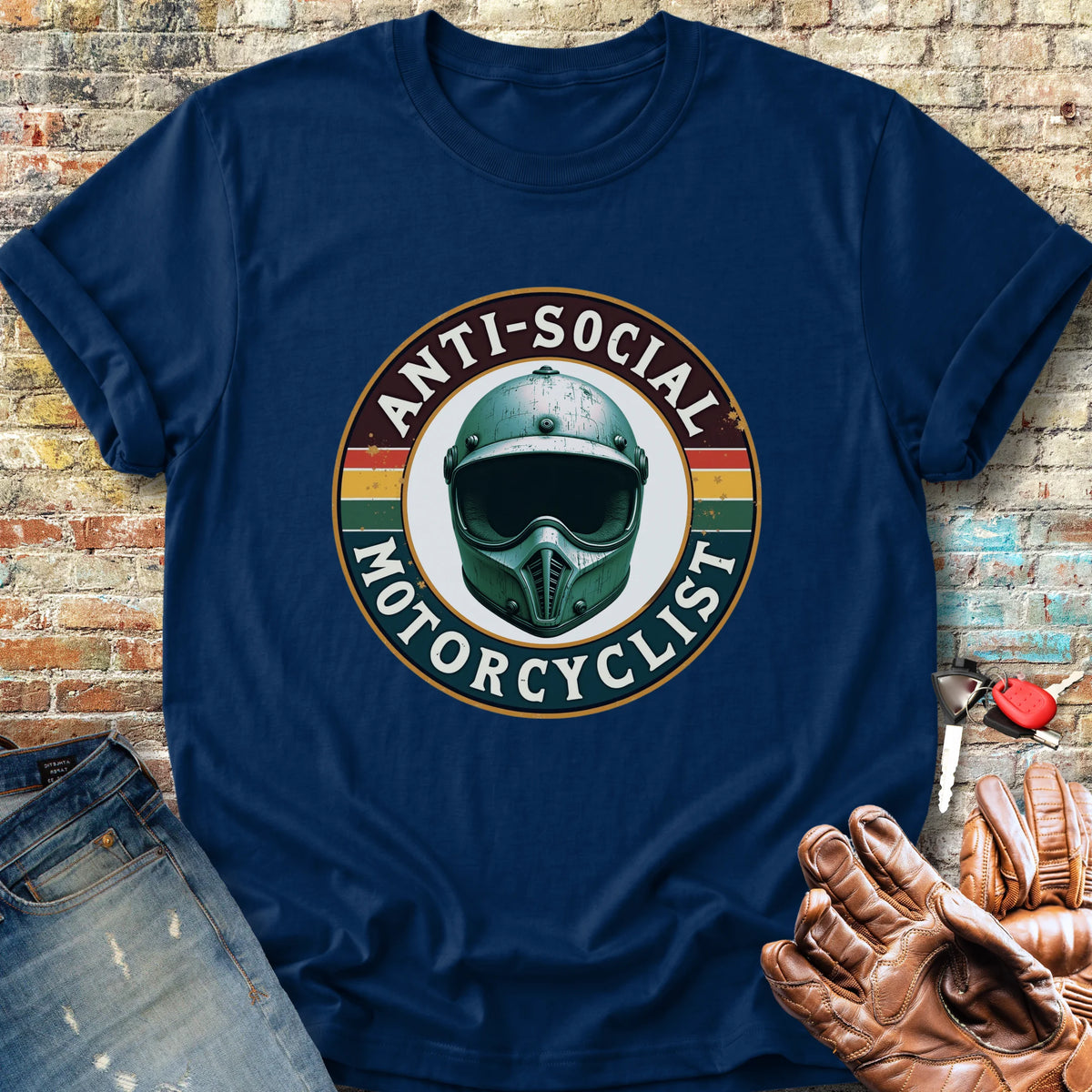 Anti-Social Classic T-Shirt - Navy