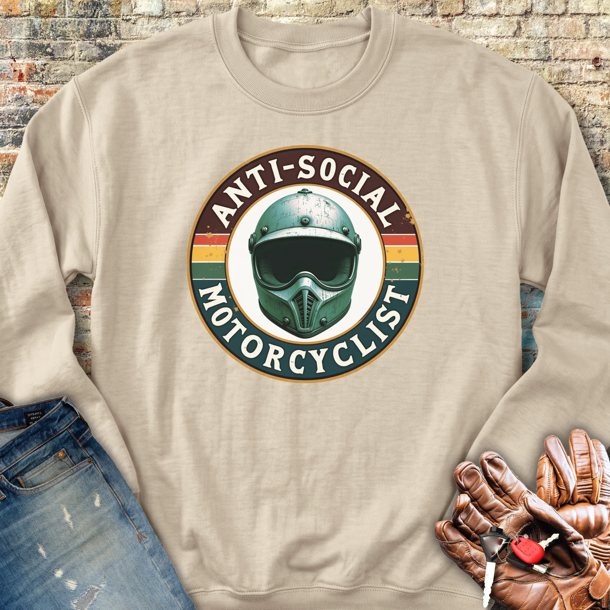 Anti-Social Sweatshirt - Sand