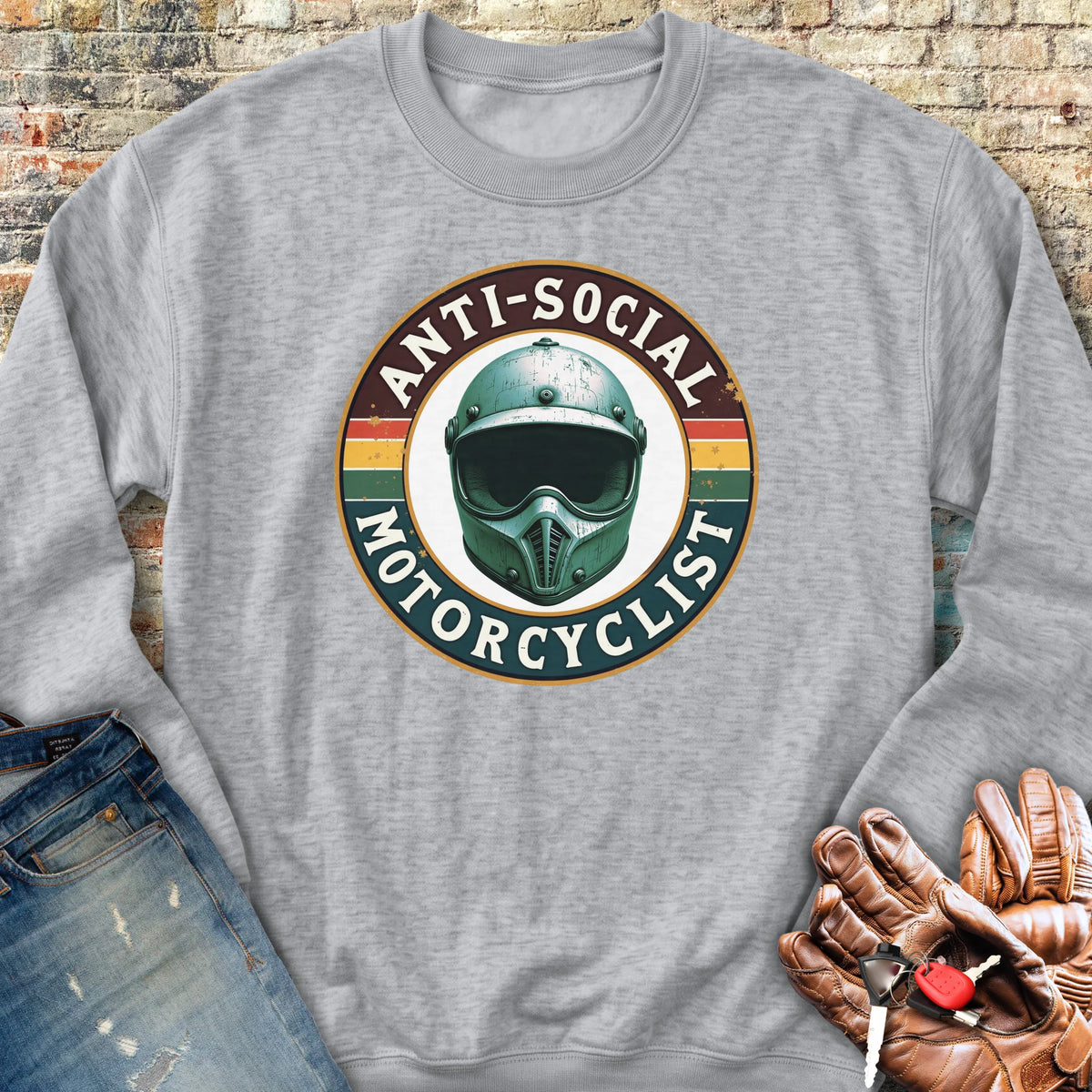 Anti-Social Sweatshirt - Sport Grey