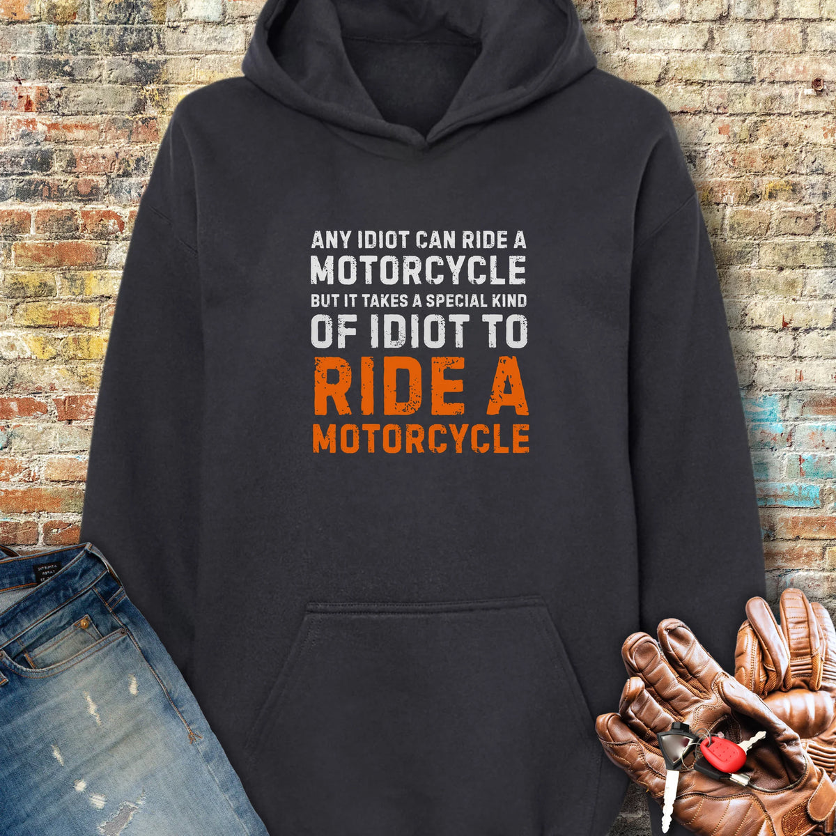 Any Idiot Hoodie - Black
