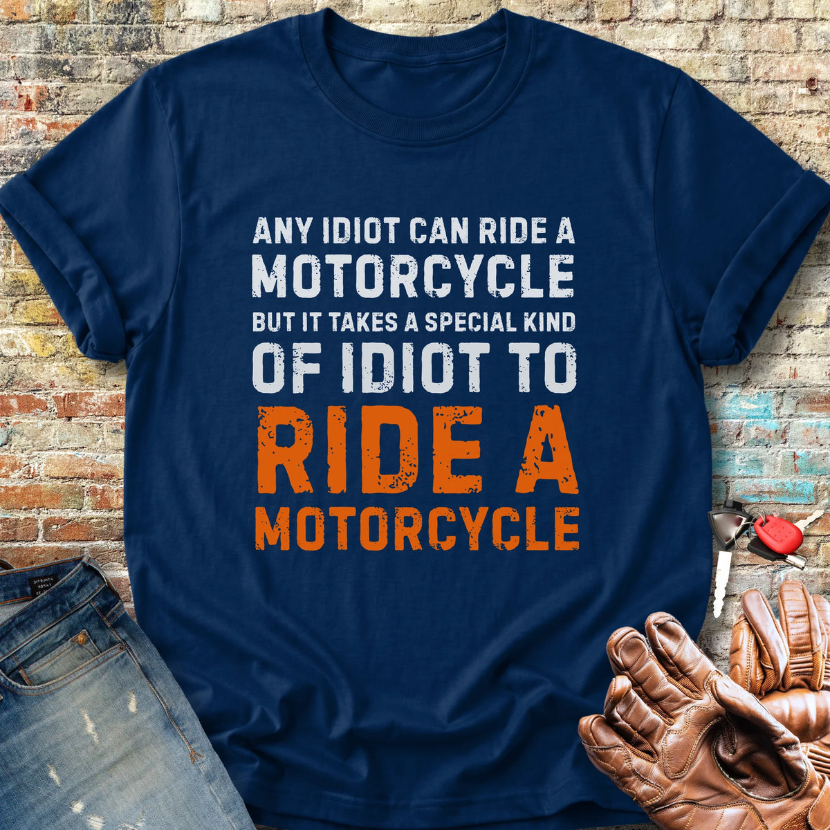 Any Idiot Classic T-Shirt - Navy