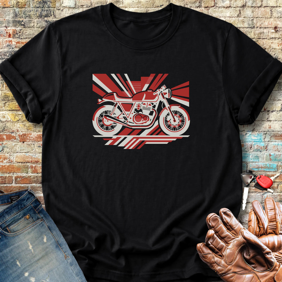 Art Deco Racer Classic T-Shirt - Black
