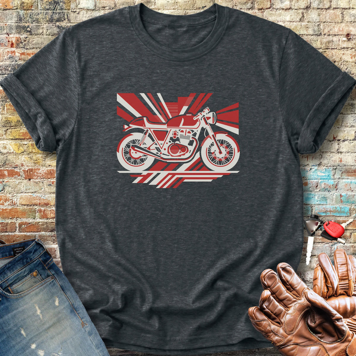 Art Deco Racer Classic T-Shirt - Dark Heather
