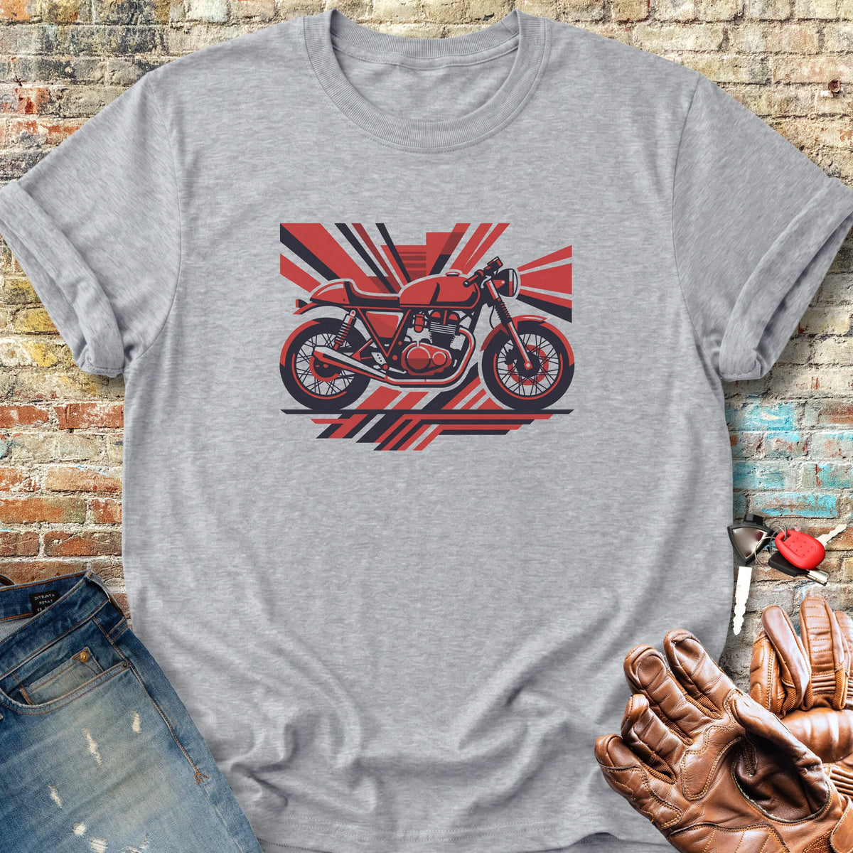 Art Deco Racer Classic T-Shirt - Sport Grey