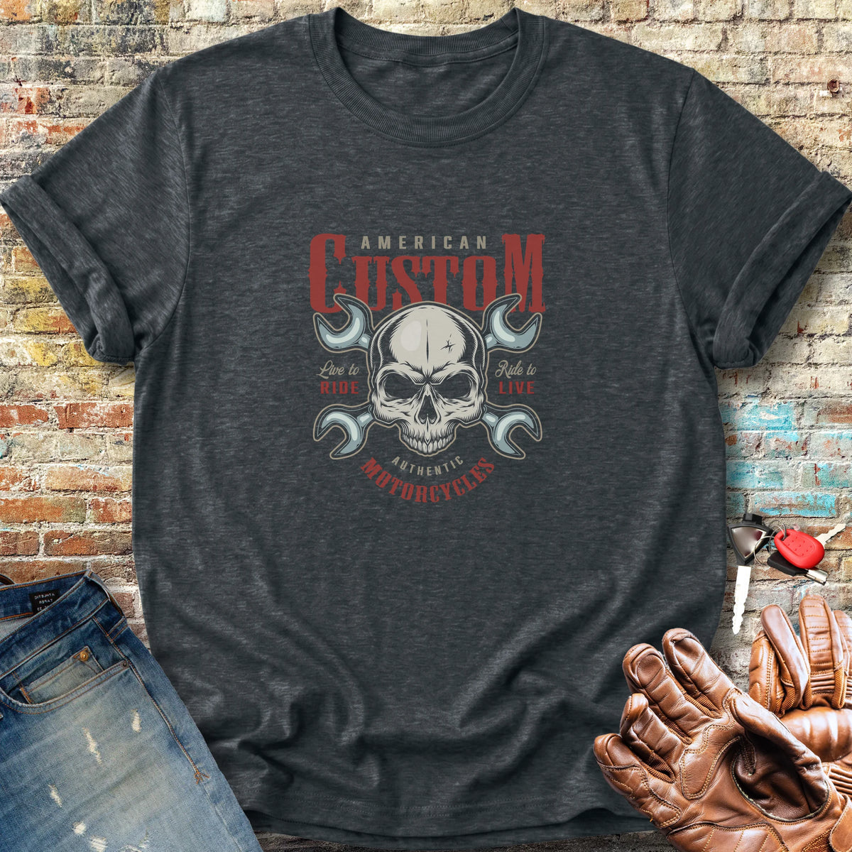 Authentic Motorcycles Classic T-Shirt - Dark Heather