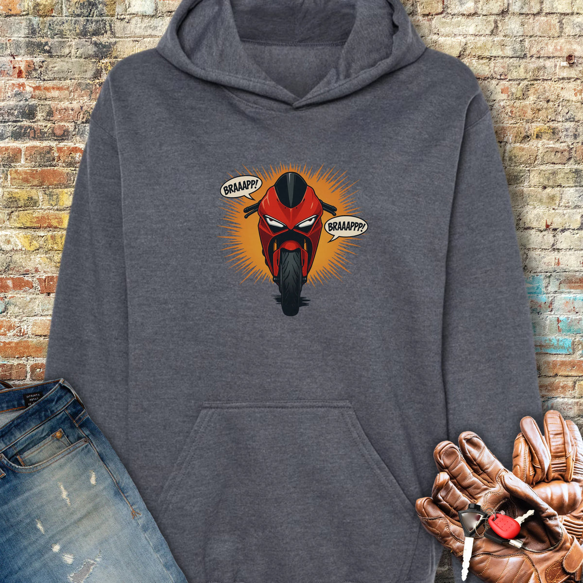 BRAAPPP Hoodie - Dark Heather