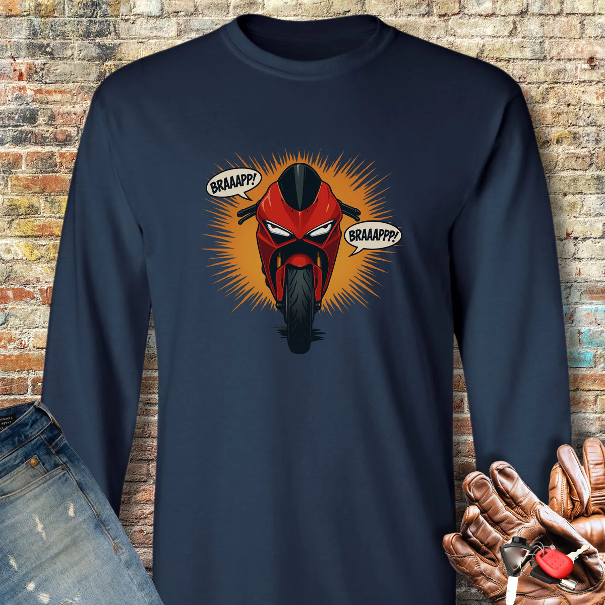 BRAAPPP Long Sleeve T-Shirt - Navy