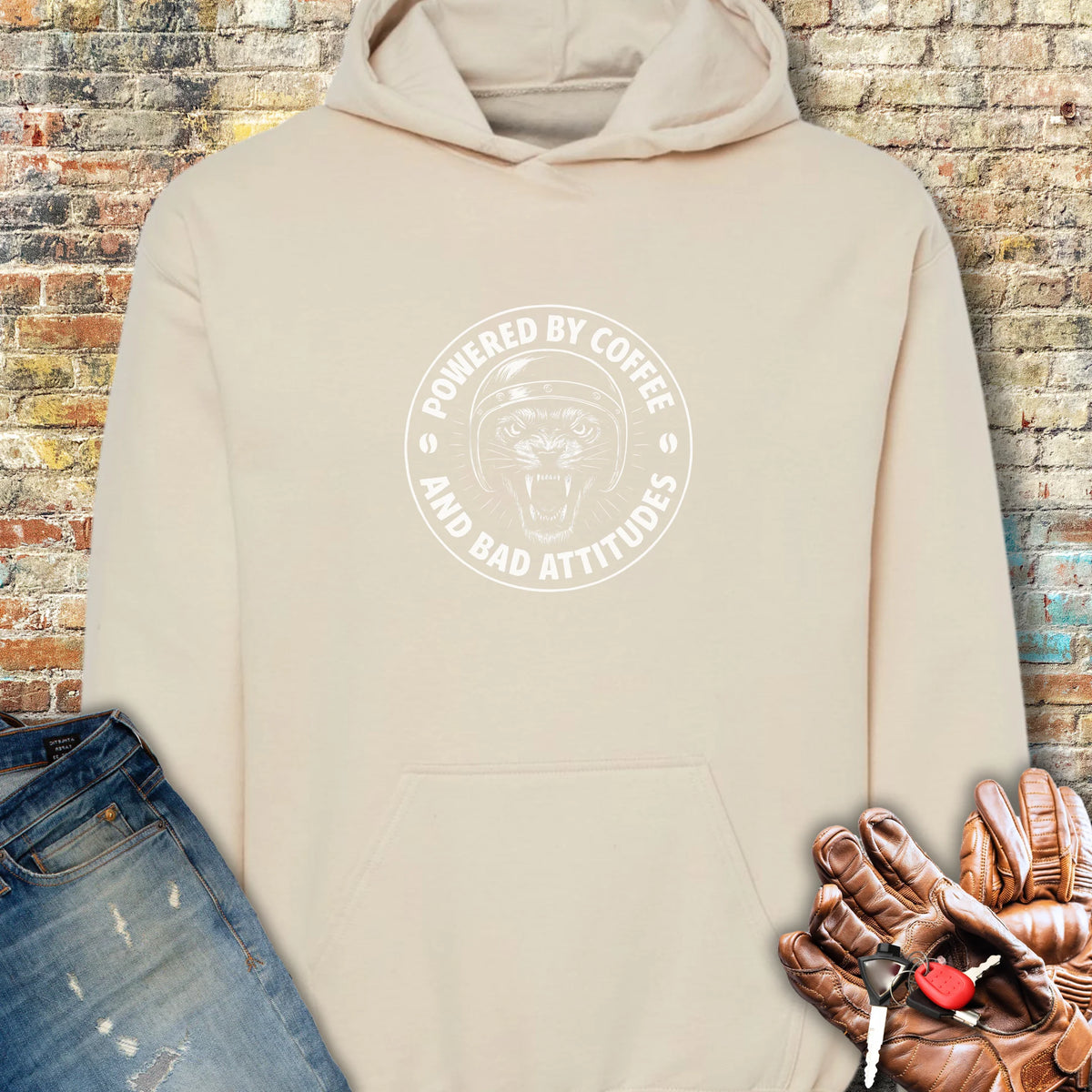 Bad Attitudes Hoodie - Sand