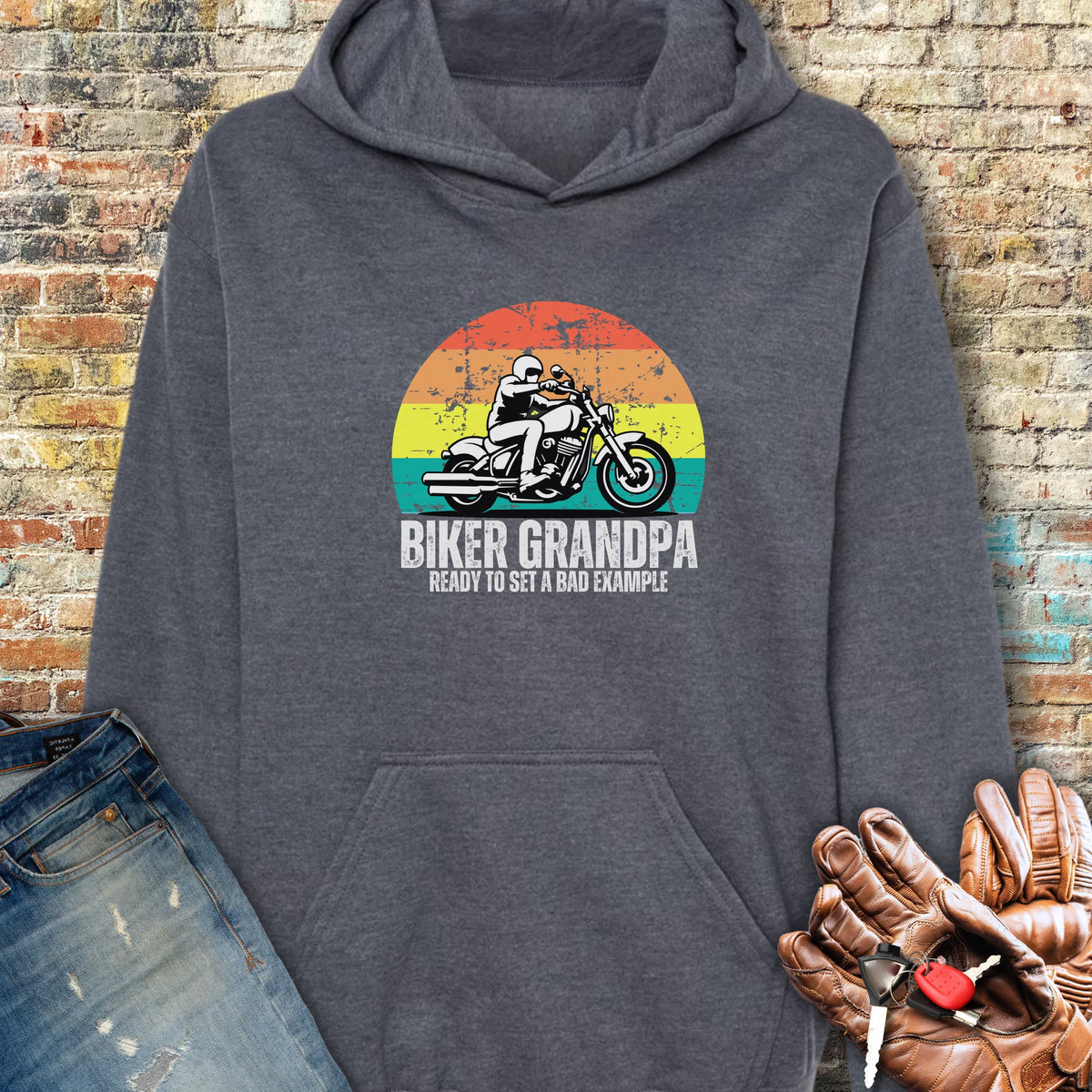 Bad Example Hoodie - Dark Heather