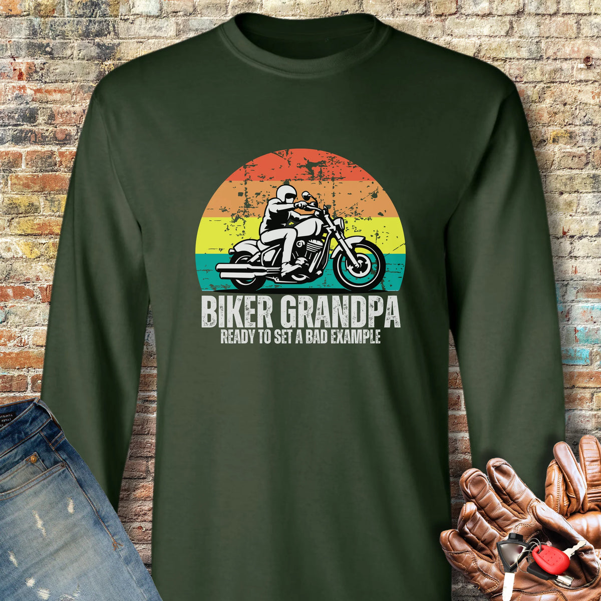 Bad Example Long Sleeve T-Shirt - Forest Green