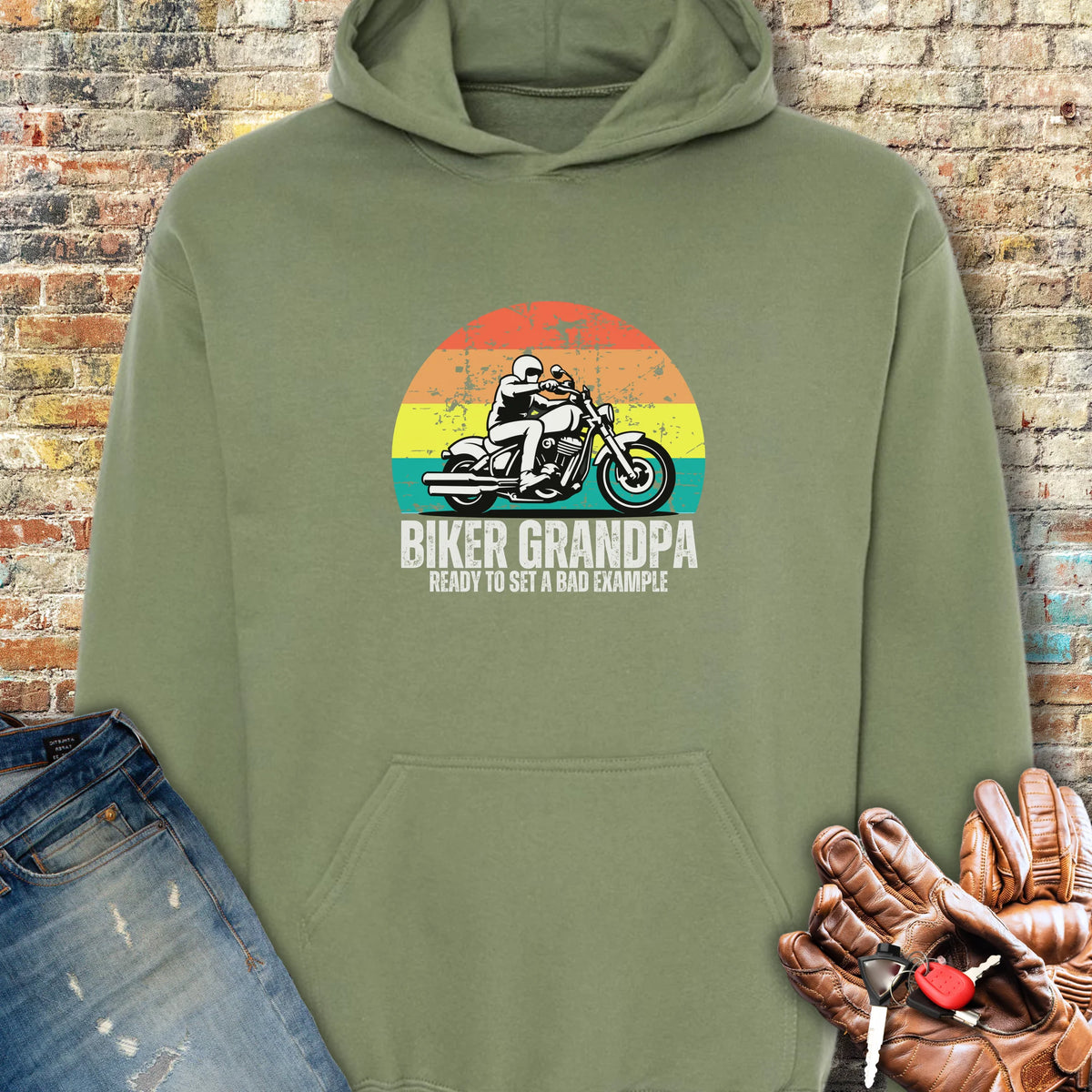 Bad Example Hoodie - Military Green