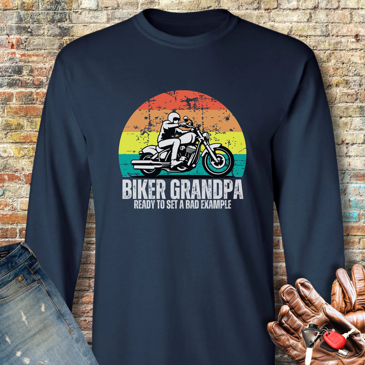 Bad Example Long Sleeve T-Shirt - Navy