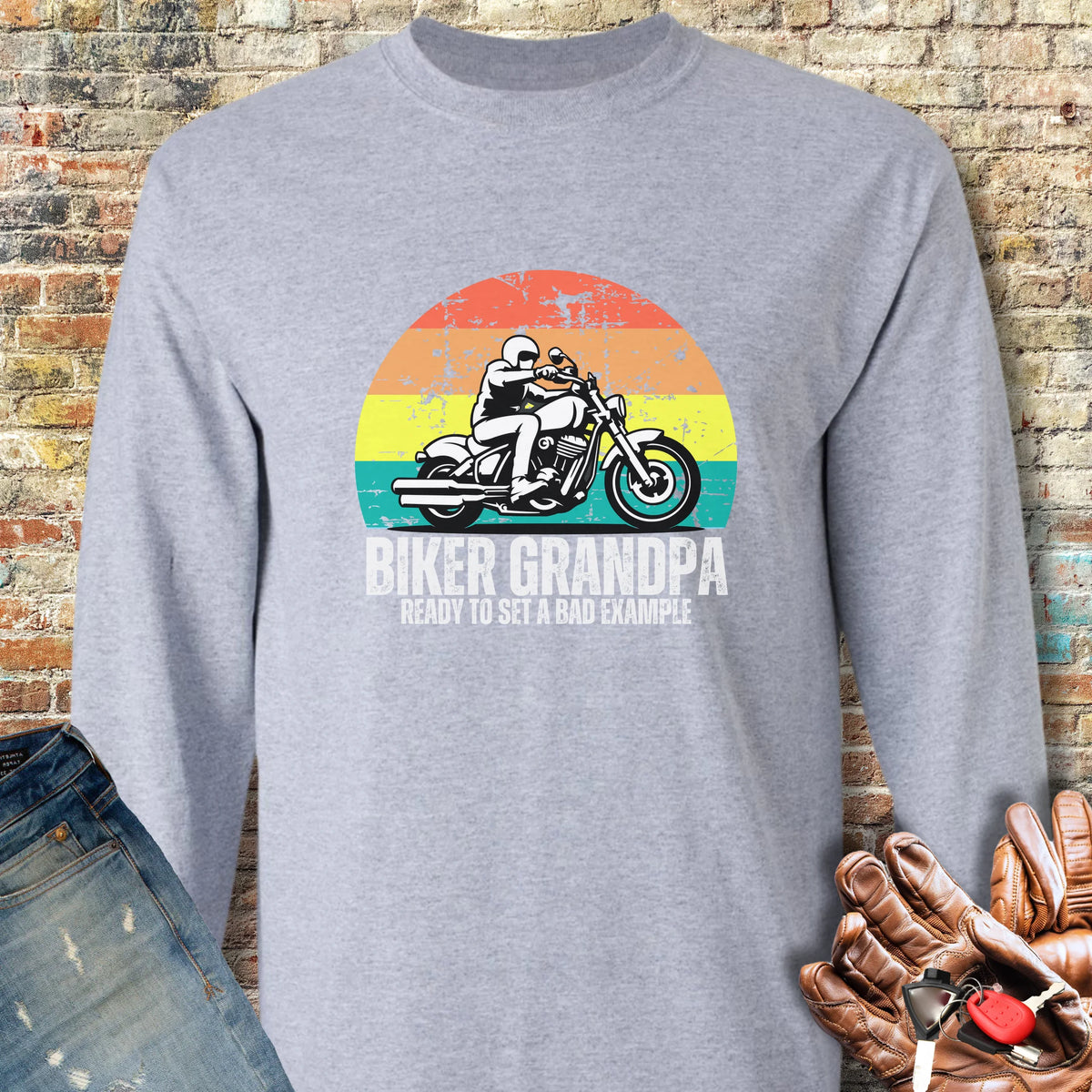 Bad Example Long Sleeve T-Shirt - Sport Grey