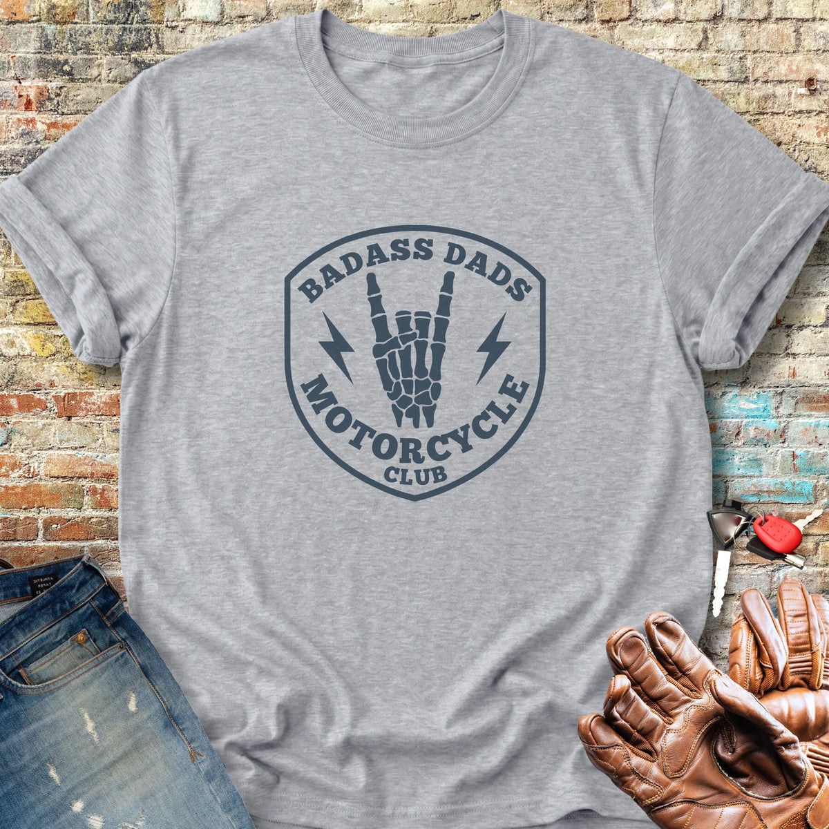 Badass Dads Classic T-Shirt - Sport Grey