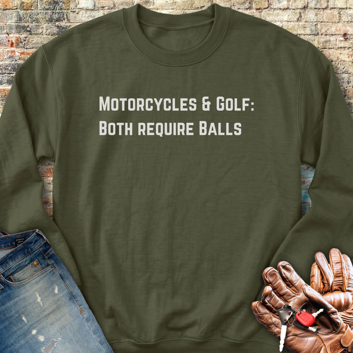 Balls Sweatshirt - Military Green