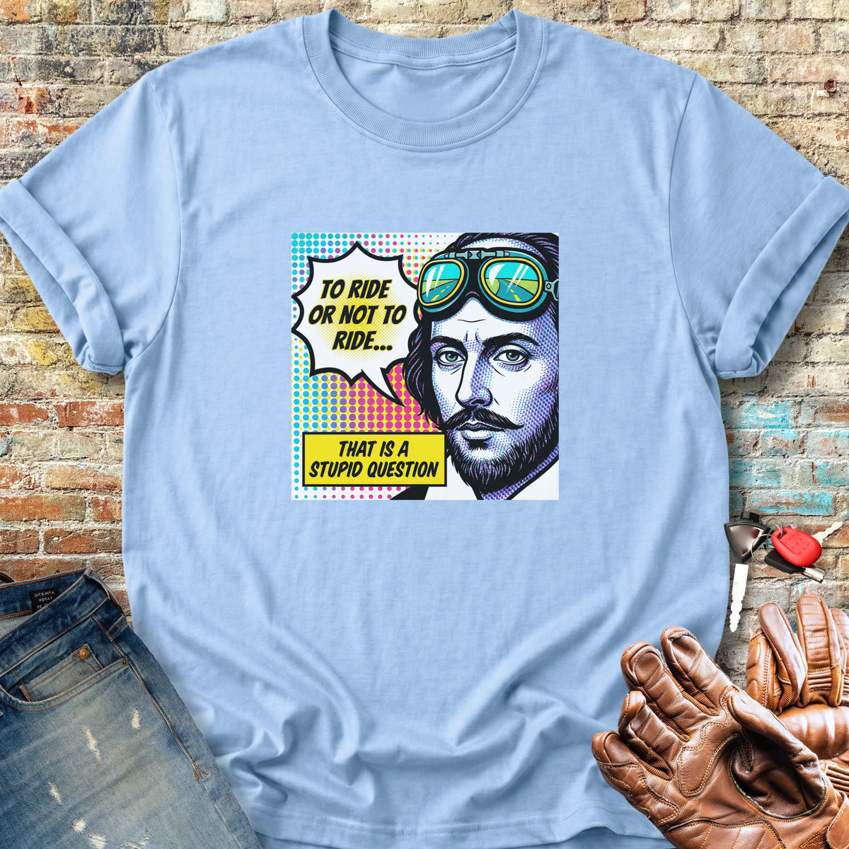 Bard Quote Classic T-Shirt - Light Blue