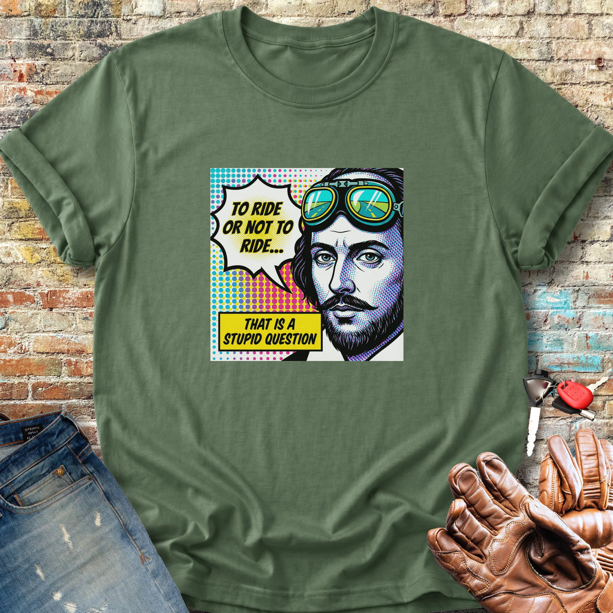Bard Quote Classic T-Shirt - Military Green