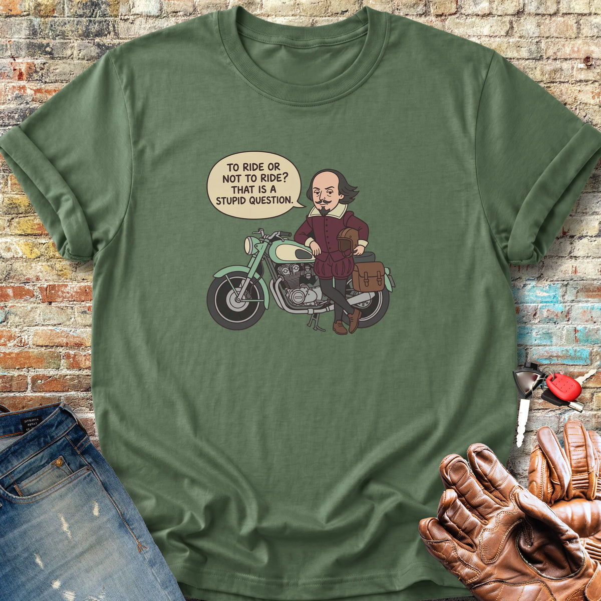 Bard Speech Bubble Classic T-Shirt - Military Green