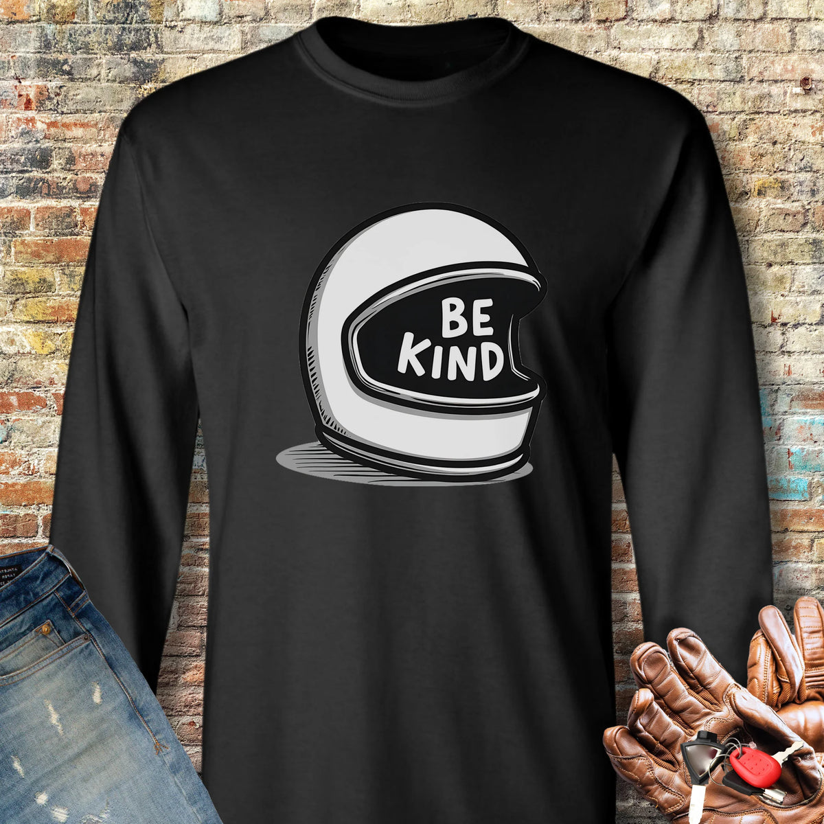 Be Kind Long Sleeve T-Shirt - Black