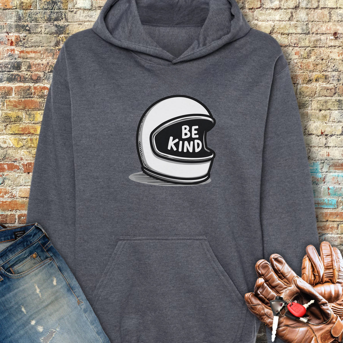 Be Kind Hoodie - Dark Heather