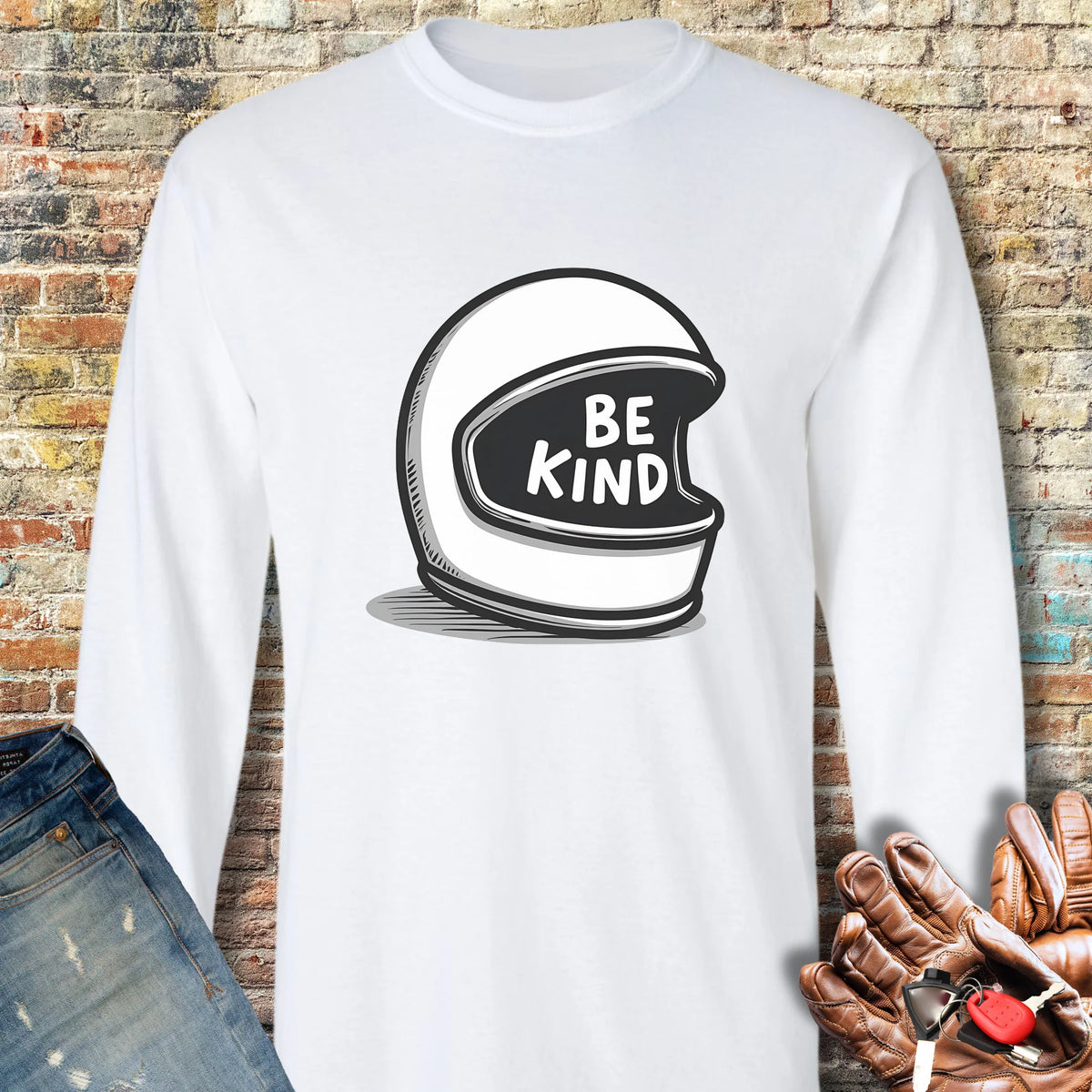 Be Kind Long Sleeve T-Shirt - White