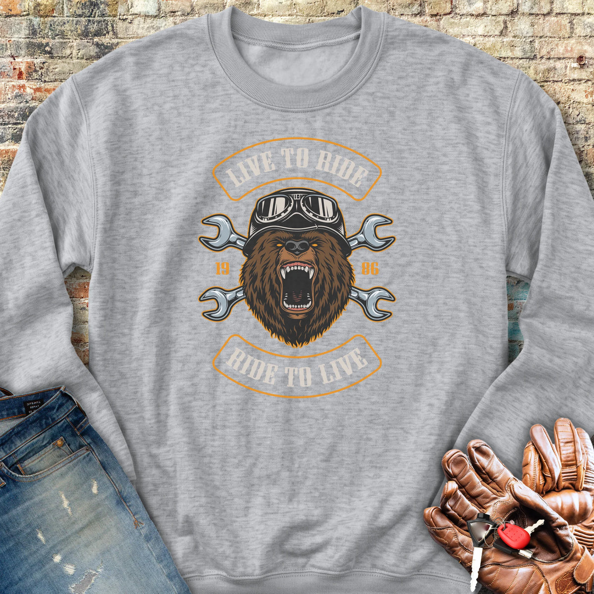 Bear Sweatshirt - Sport Grey