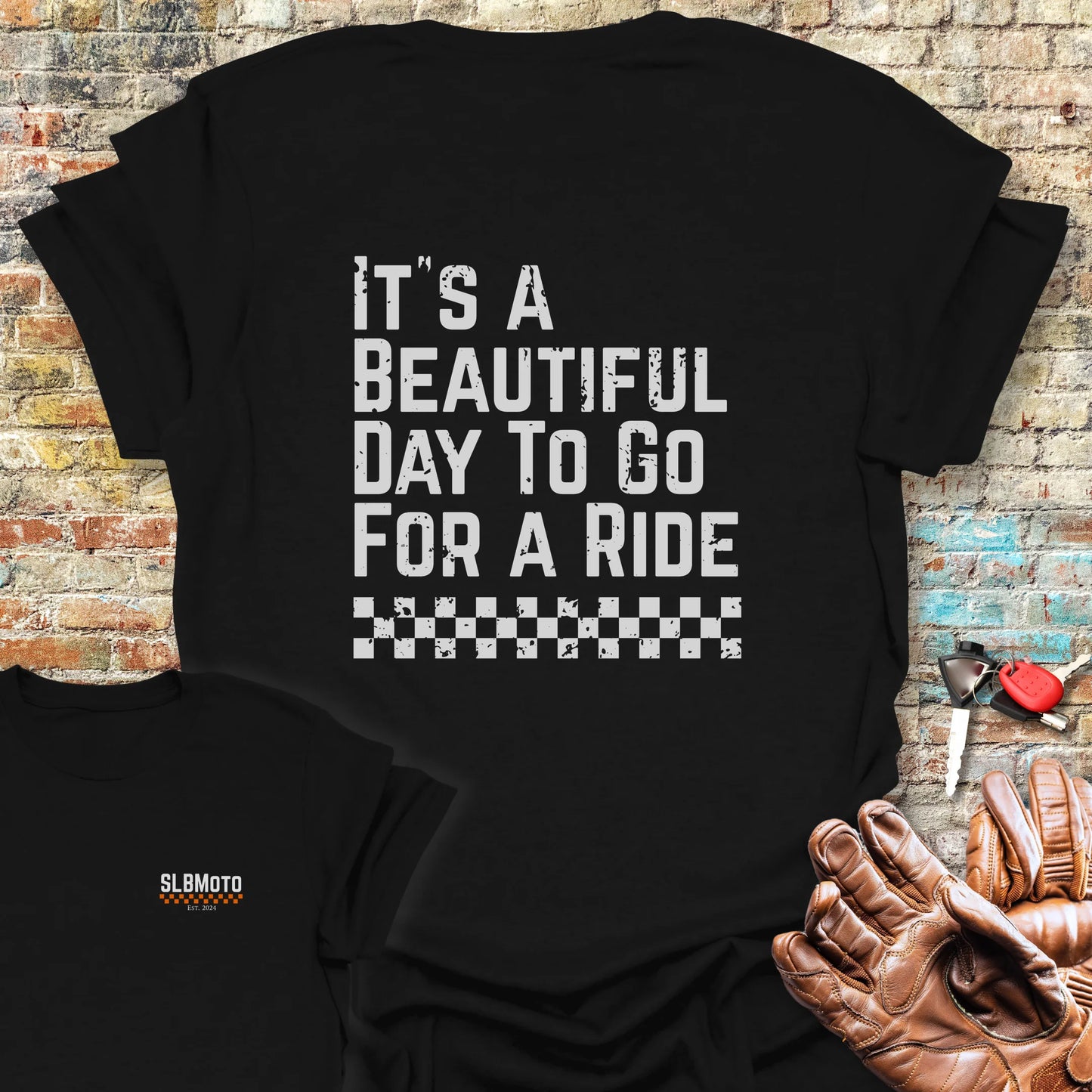 Beautiful Day Back Print T-Shirt - Black