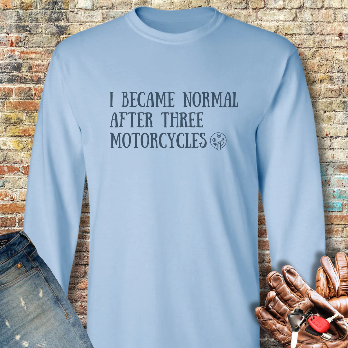 Becoming Normal Long Sleeve T-Shirt - Light Blue