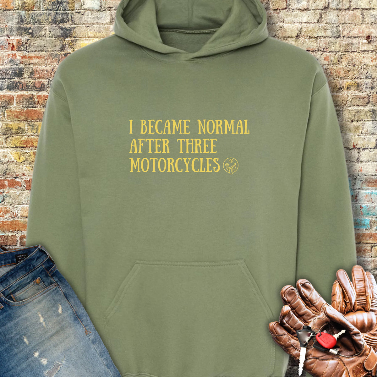 Becoming Normal Hoodie - Military Green