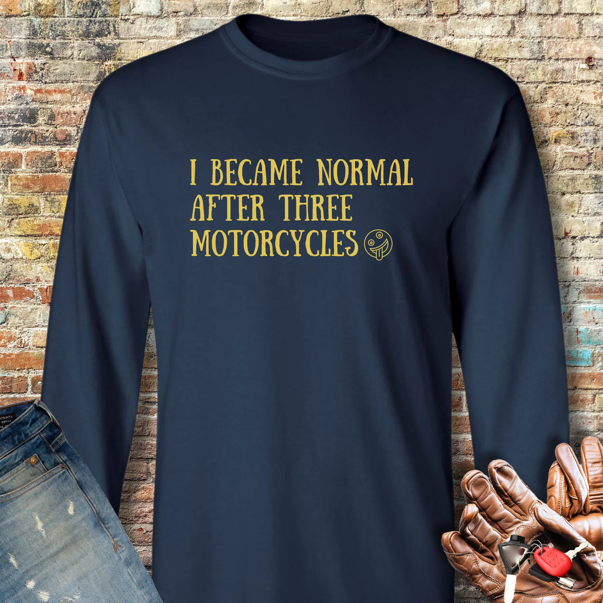 Becoming Normal Long Sleeve T-Shirt - Navy