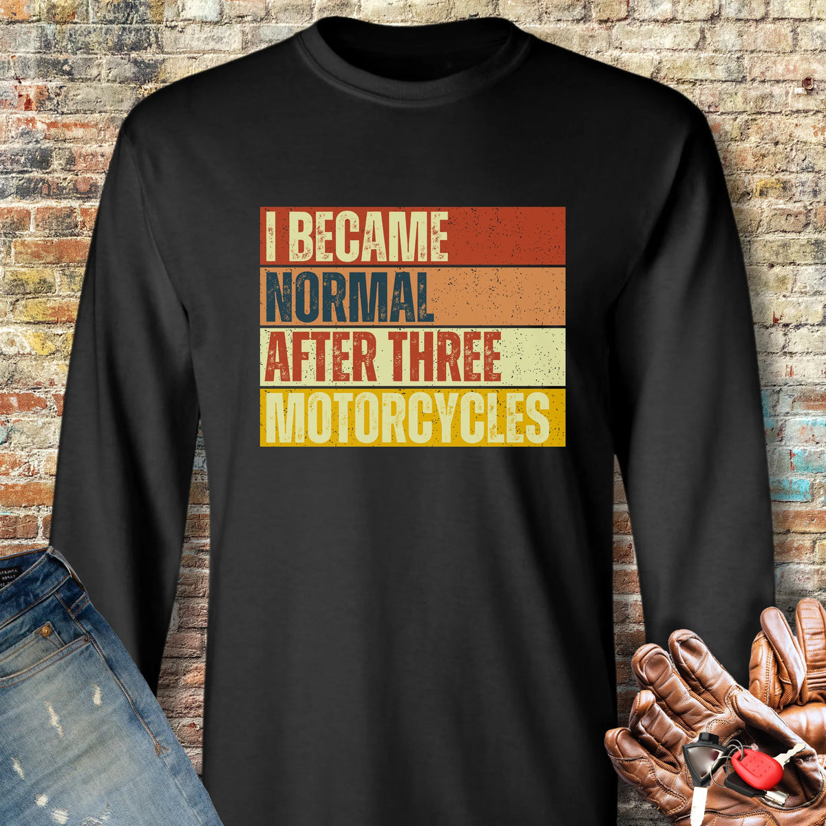Becoming Normal (Block) Long Sleeve T-Shirt - Black