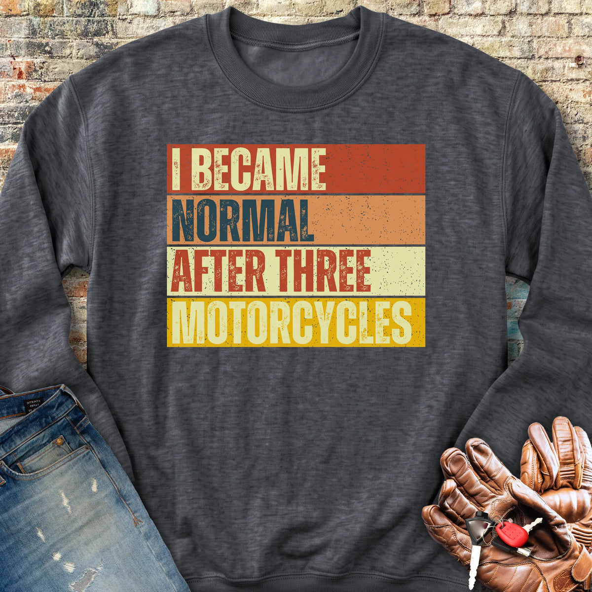 Becoming Normal (Block) Sweatshirt - Dark Heather