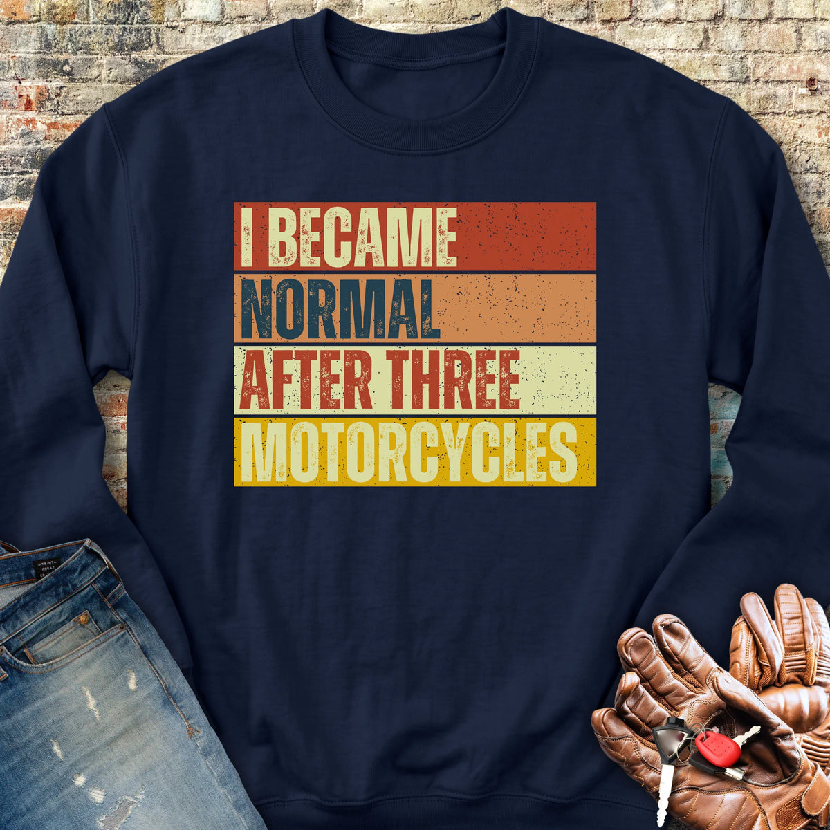 Becoming Normal (Block) Sweatshirt - Navy