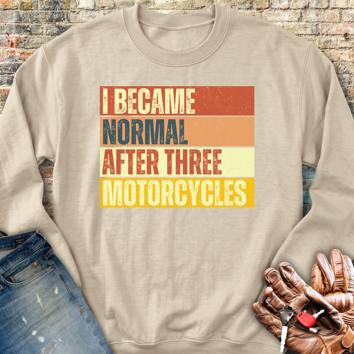 Becoming Normal (Block) Sweatshirt - Sand