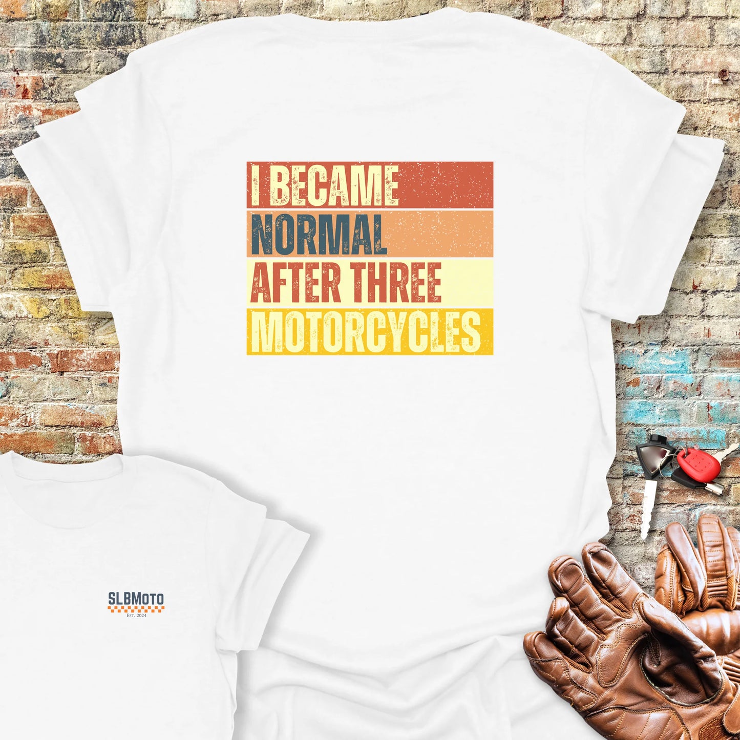 Becoming Normal (Block) Back Print T-Shirt - White