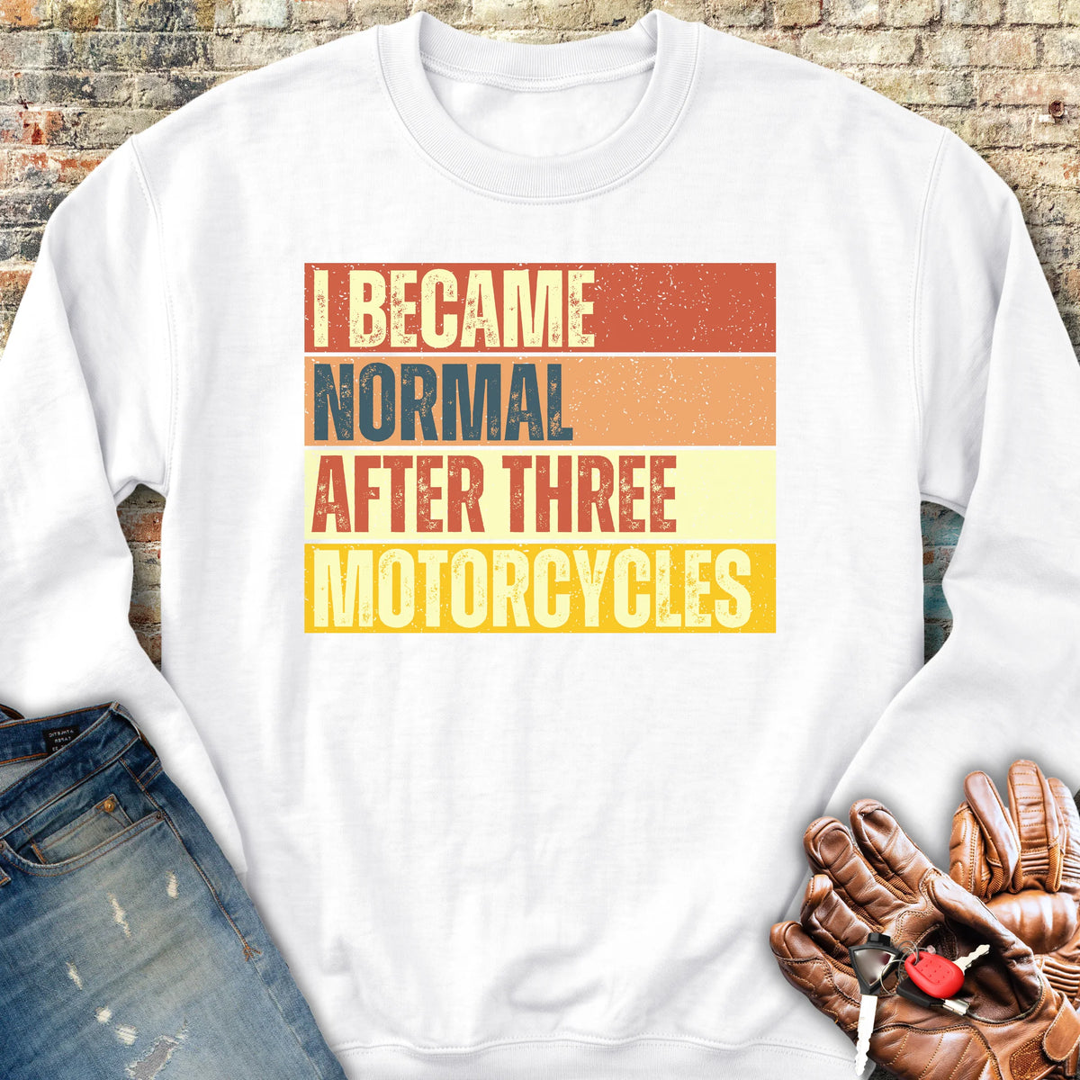 Becoming Normal (Block) Sweatshirt - White