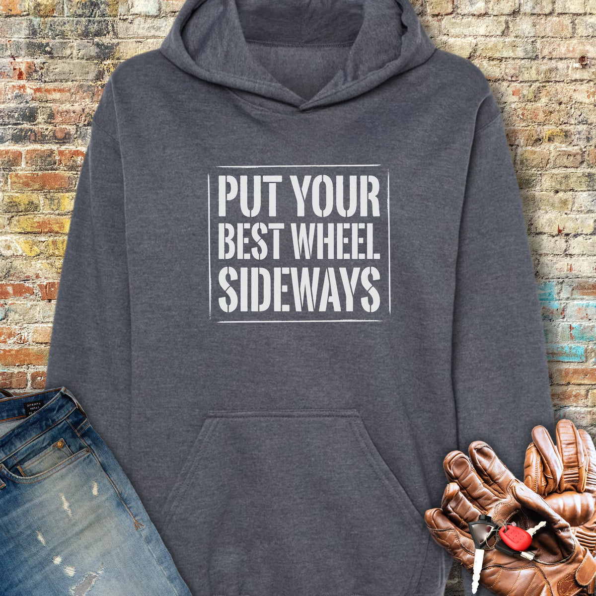 Best Wheel Hoodie - Dark Heather