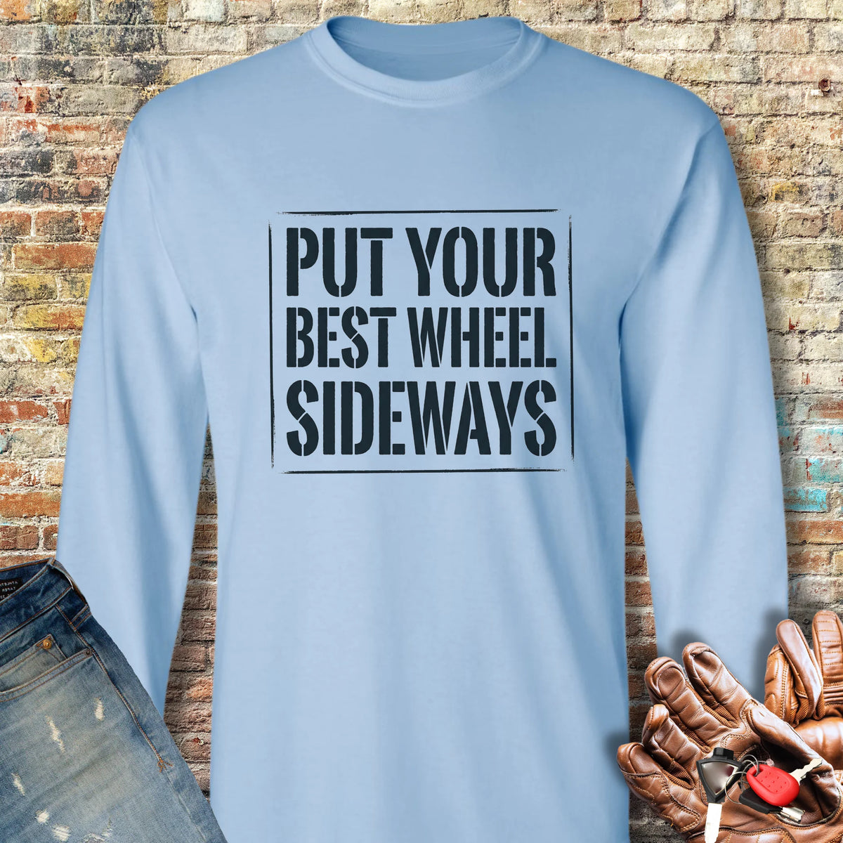 Best Wheel Long Sleeve T-Shirt - Light Blue