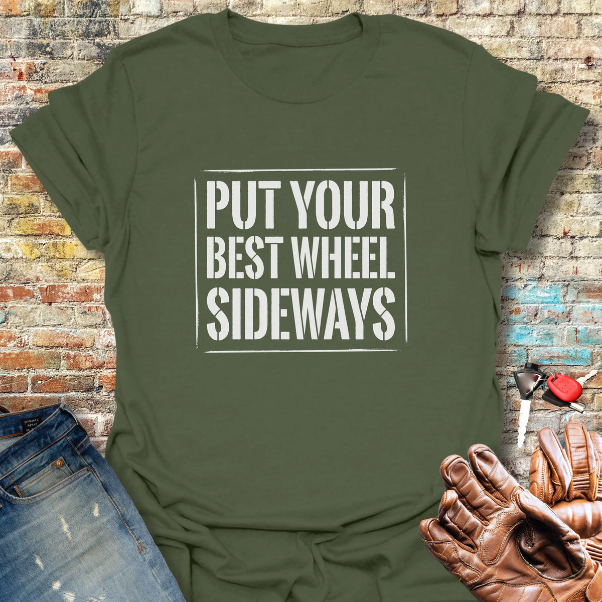 Best Wheel Softstyle T-Shirt - Military Green