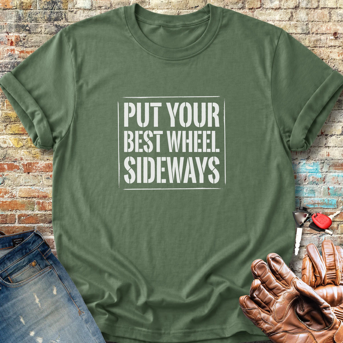 Best Wheel Classic T-Shirt - Military Green