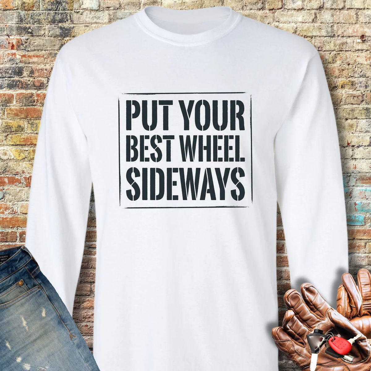 Best Wheel Long Sleeve T-Shirt - White