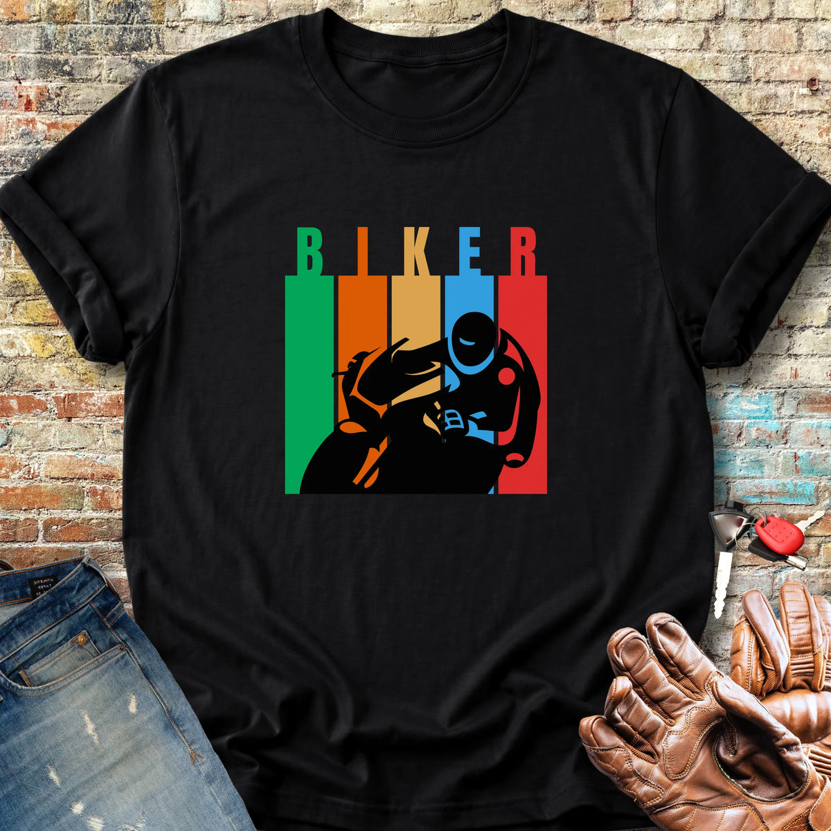 Biker Colours Classic T-Shirt - Black